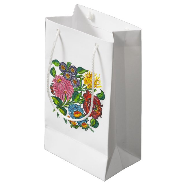 Bolsa De Regalo Pequeña Flores rusas húngaras (Angulo Anverso)