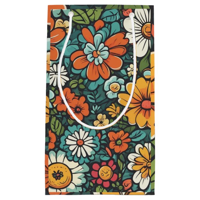 Bolsa De Regalo Pequeña Flores Terrenales (Anverso)