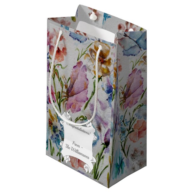 Bolsa De Regalo Pequeña Flores y mariposas fantásticas (Angulo Anverso)