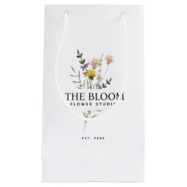 Bolsa De Regalo Pequeña Floristería Minimalista Boutique de Flores Negocio