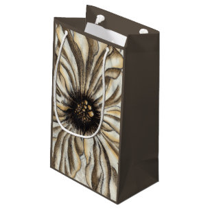 Bolsa De Regalo Pequeña Flowerhead Fresco en Tan fondo