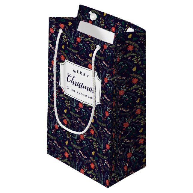 Bolsa De Regalo Pequeña Foliage alegre en vacaciones personalizadas (Angulo Anverso)