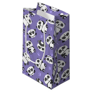 Bolsa De Regalo Pequeña Fondo azul de pato de oso de panda mate
