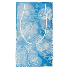 Bolsa De Regalo Pequeña Fondo de copo de nieve
