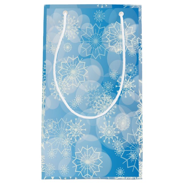 Bolsa De Regalo Pequeña Fondo de copo de nieve (Anverso)