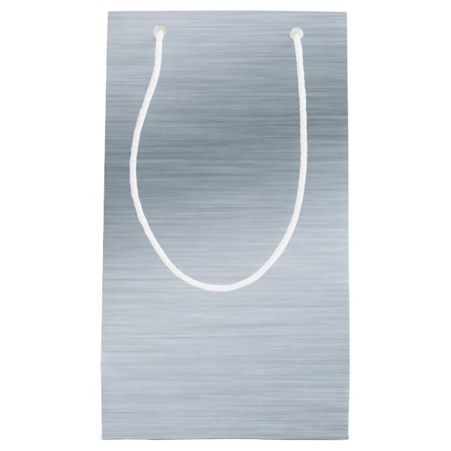 Bolsa De Regalo Pequeña Fondo de plata cepillada falsa (Anverso)