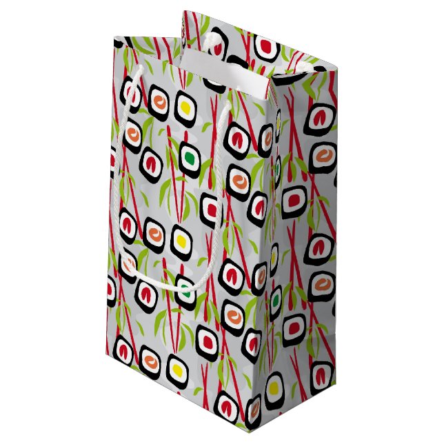 Bolsa De Regalo Pequeña Fondo de sushi (Angulo reverso)