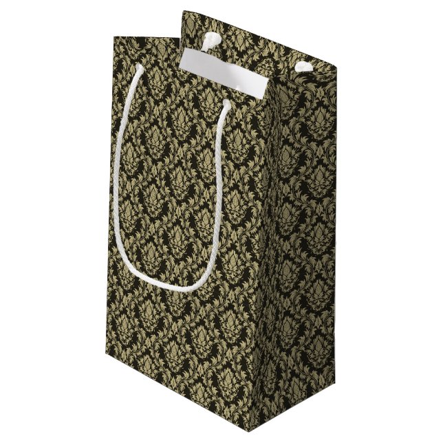 Bolsa De Regalo Pequeña Fondo del damasco (Angulo reverso)