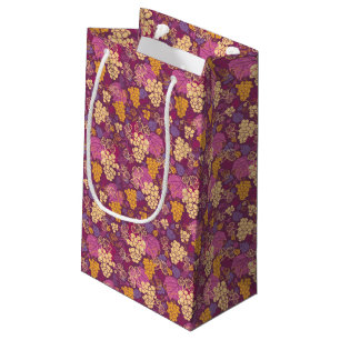 Bolsa De Regalo Pequeña Fondo dulce del modelo de las vides de uva