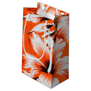 Bolsa De Regalo Pequeña Fondo hawaiano de la flor del hibisco