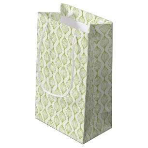 Bolsa De Regalo Pequeña Fondo vertical verde del modelo del ogee