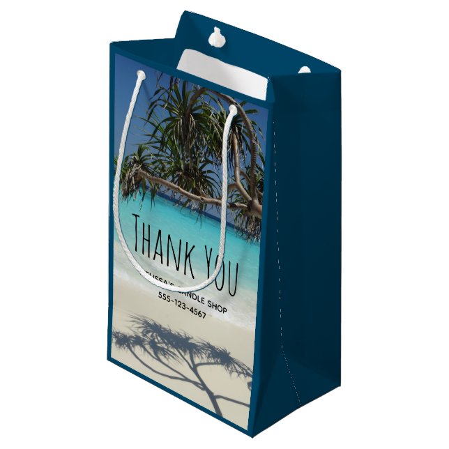 Bolsa De Regalo Pequeña Foto de la escena tropical del Océano Azul (Angulo Anverso)