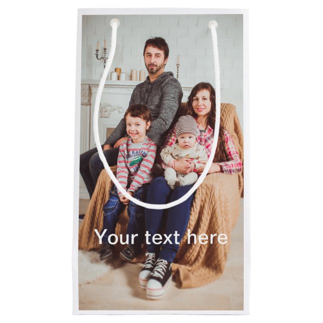 Bolsa De Regalo Pequeña Foto y/o texto de encargo (Anverso)