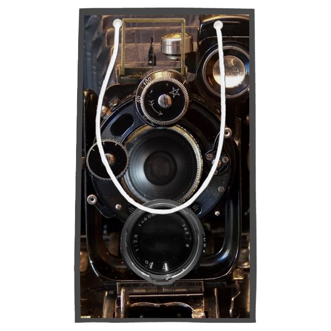 Bolsa De Regalo Pequeña Fotografía de cámara antigua Película de lente ven (Anverso)