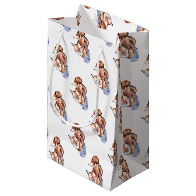 Bolsa De Regalo Pequeña Fox en calcetines (Angulo Anverso)