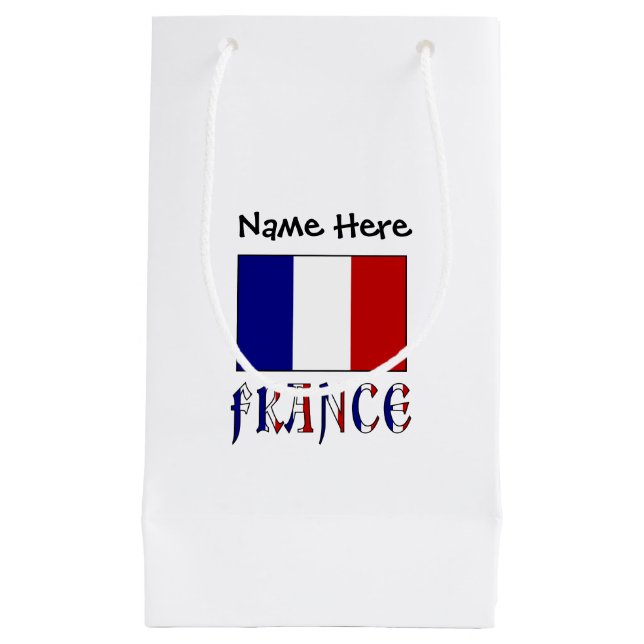 Bolsa De Regalo Pequeña Francia y la bandera francesa personalizada (Anverso)