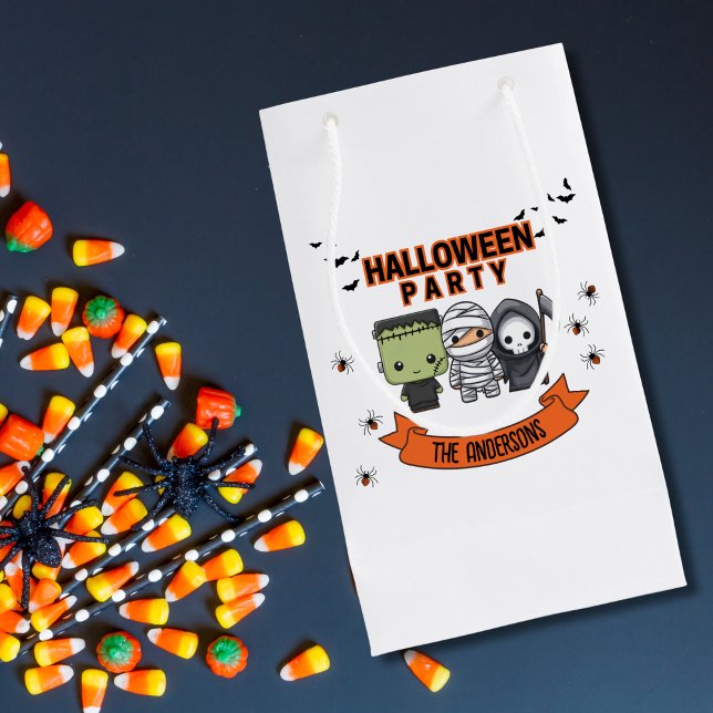 Bolsa De Regalo Pequeña Frankenstein Mummy Grim Reaper Spooky Halloween (Subido por el creador)