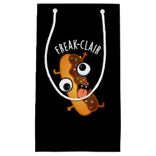 Bolsa De Regalo Pequeña Freak-clair Funny Eclair Pun Dark BG