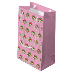 Bolsa De Regalo Pequeña Fresa cubierta de chocolate blanco