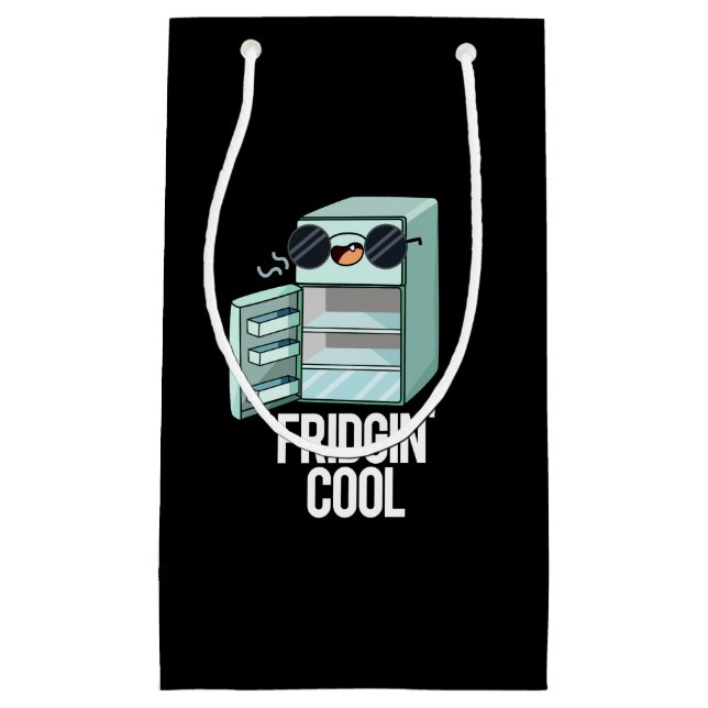 Bolsa De Regalo Pequeña Fridgin Guay Funny Refrigerator Pun Dark BG (Anverso)