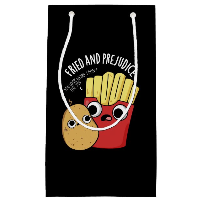 Bolsa De Regalo Pequeña Fried Y Prejudice Fries Funy Pun Dark BG (Anverso)