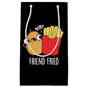 Bolsa De Regalo Pequeña Friend Fried Funny French Fries Pun Dark BG