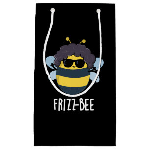Bolsa De Regalo Pequeña Frizz-Bee Funny Afro Bee Pun Dark BG