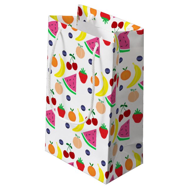 Bolsa De Regalo Pequeña Fruta Dos-tti Frutti 2do Cumpleaños (Angulo reverso)