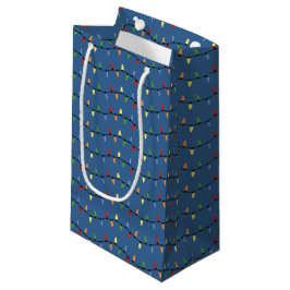 Bolsa De Regalo Pequeña Fun Colorido Festividad Patrón de luces de árbol d
