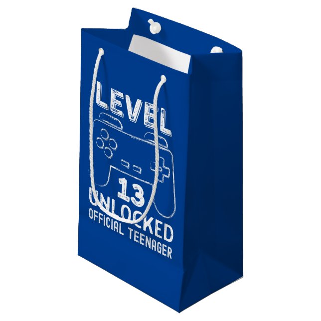 Bolsa De Regalo Pequeña Funny 13th birthday level 13 unlocked gamers (Angulo Anverso)