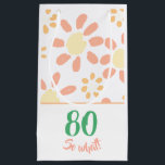 Bolsa De Regalo Pequeña Funny 80th Birthday Floral<br><div class="desc">Graciosa Bolsa de Regalo Pequeño Floral de Cumpleaños 80. Bolsa de regalo de cumpleaños 80 con flores de margarita simples y un inspirador y positivo 80 Así que qué cita. Gran bolsa de regalo para alguien, especialmente para una mujer que celebra su cumpleaños 80. Para una persona con sentido del...</div>