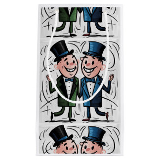 Bolsa De Regalo Pequeña Funny Groom y Groom Gay Boda Personalizado
