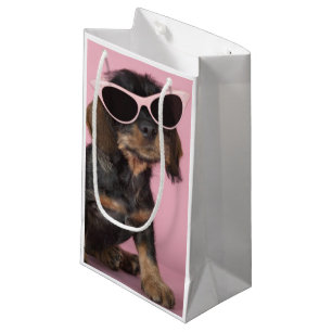 Bolsa De Regalo Pequeña Gafas de sol que llevan del perrito del Dachshund