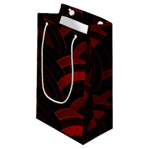 Bolsa De Regalo Pequeña galones rojos/negros modernos elegantes