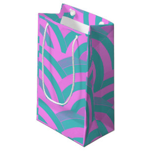 Bolsa De Regalo Pequeña galones rosados/verdes modernos elegantes