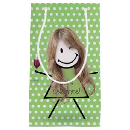 Bolsa De Regalo Pequeña Ganadora Niña De Cumpleaños Con Puntos De Polka