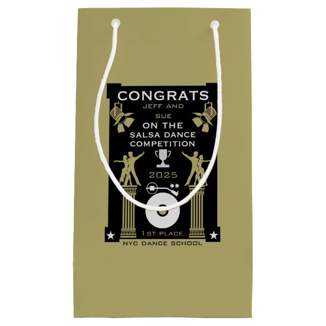 Bolsa De Regalo Pequeña Ganadores del concurso de danza Salsa (Anverso)