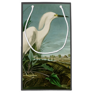 Bolsa De Regalo Pequeña Garza Blanca de Audubon Ave Birding