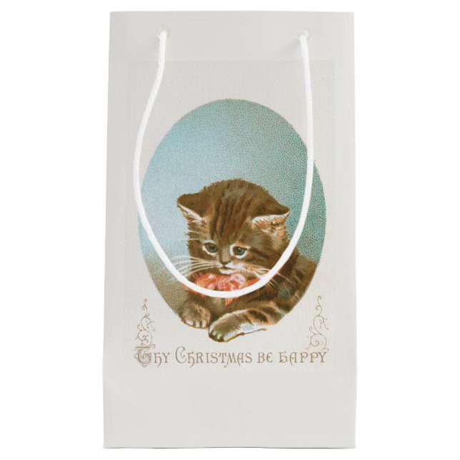 Bolsa De Regalo Pequeña Gato de Navidades de Coquette de Victoria (Anverso)
