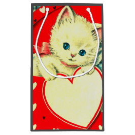 Bolsa De Regalo Pequeña Gato retro Kitty Corazón de Corazón