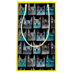 Bolsa De Regalo Pequeña Gatos azules