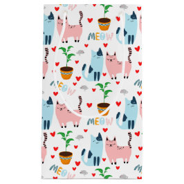 Bolsa De Regalo Pequeña Gatos Divertidos y Ratones con Corazones