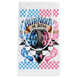 Bolsa De Regalo Pequeña Gender Reveal Baby Shower Burnouts Bows Gift Bag