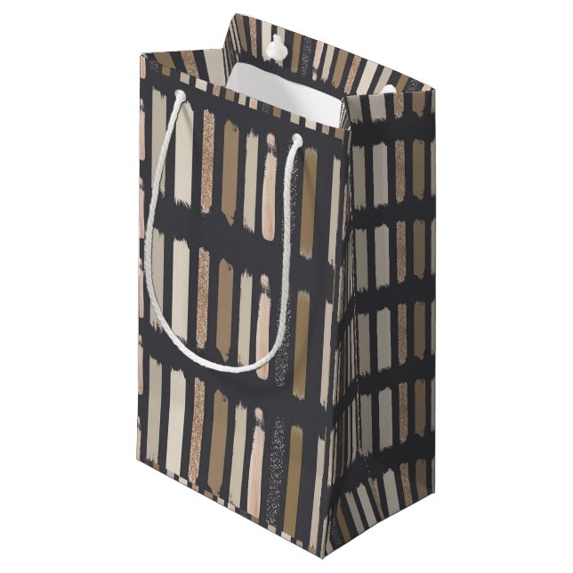 Bolsa De Regalo Pequeña Gift Bag Brown Stripe (Angulo Anverso)