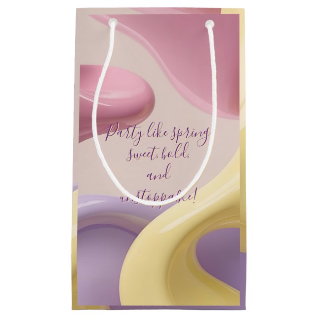 Bolsa De Regalo Pequeña Gift bag in stylish abstract graphic (Anverso)