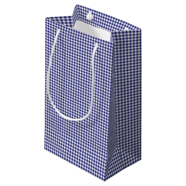 Bolsa De Regalo Pequeña Gingham-GIFT en blanco (Angulo Anverso)