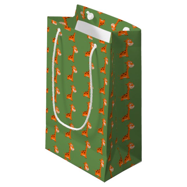 Bolsa De Regalo Pequeña Giraffe personalizada (Angulo Anverso)