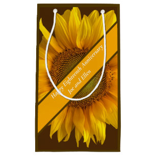 Bolsa De Regalo Pequeña Girasol 18° Aniversario
