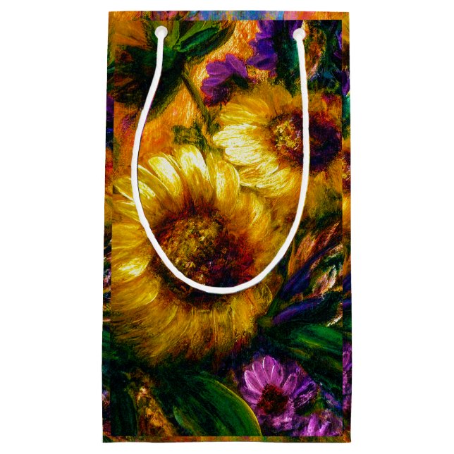 Bolsa De Regalo Pequeña "Girasol Dorado" (Anverso)