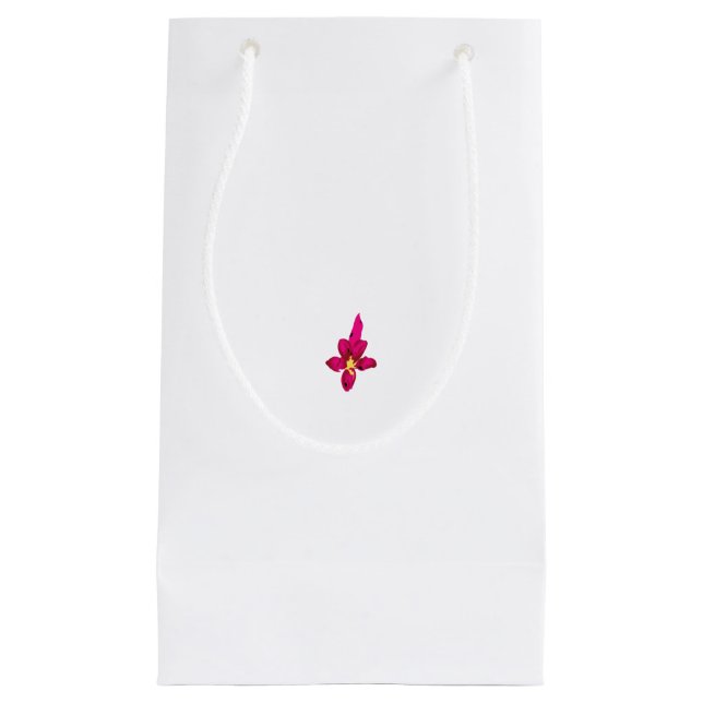 Bolsa De Regalo Pequeña Girly Design, Light Gold, Purplish Red (Anverso)